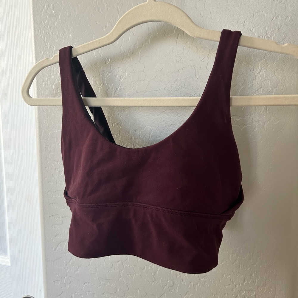lululemon align bra reversible -  size 6 diamond dye cassis